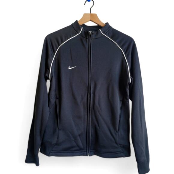 Nike Fit Dry Warm Up Jacket Size Medium Black - Picture 1 of 7